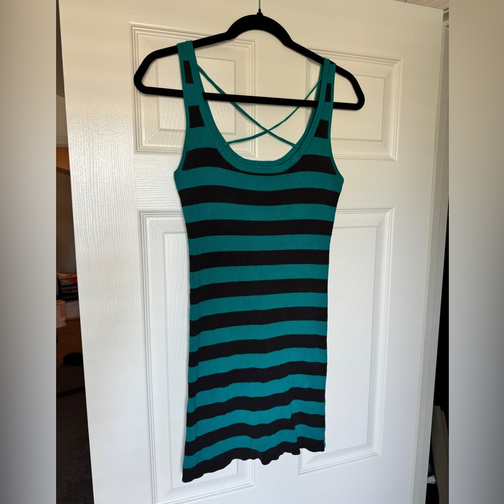 Mini forever 21 dress turquoise and black